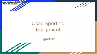 Used Sporting Equipment-SportBiz
