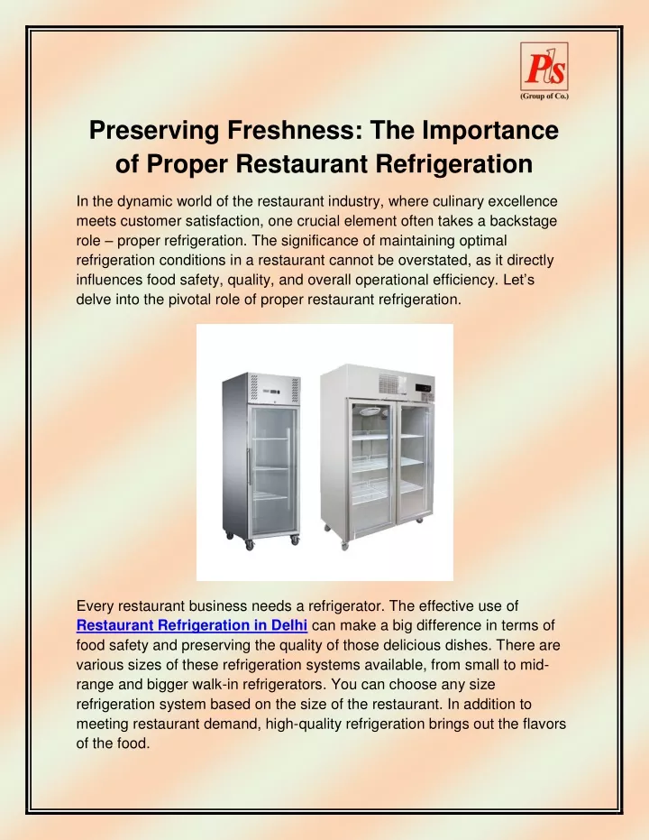 preserving freshness the importance of proper