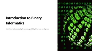 introduction to binary informatics