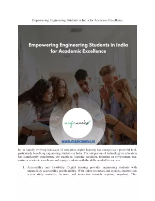 Empowering Engineering Students in India for Academic Excellence