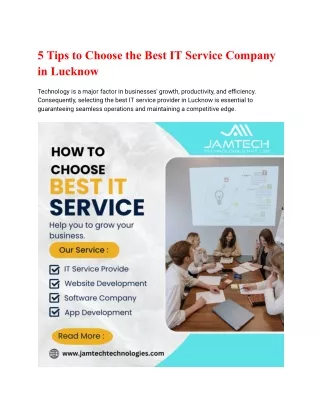 5 tips to choose the best it service company