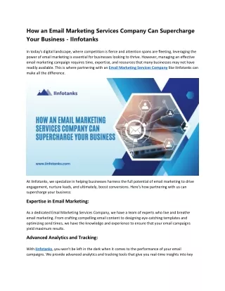 How an Email Marketing Services Company Can Supercharge Your Business