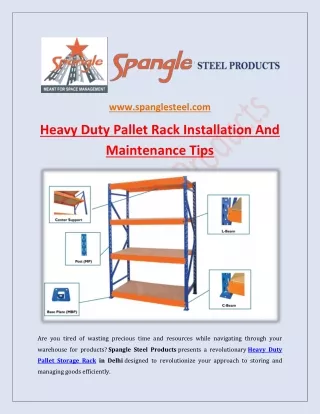 Heavy Duty Pallet Storage Rack Installation And Maintenance Tips