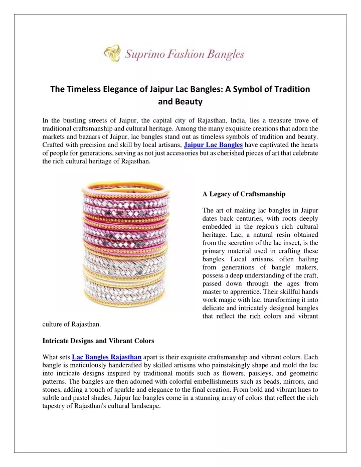 the timeless elegance of jaipur lac bangles