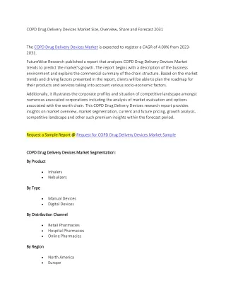 copd drug delivery devices market size overview