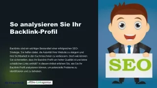 So analysieren Sie Ihr Backlink-Profil