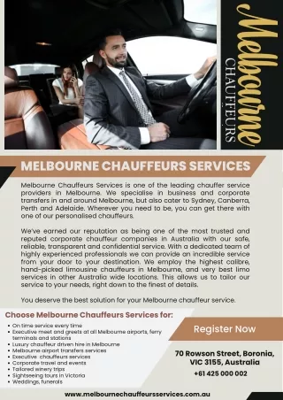 Melbourne Chauffeurs Services