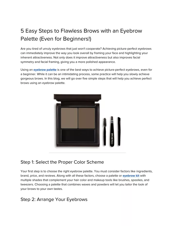 5 easy steps to flawless brows with an eyebrow