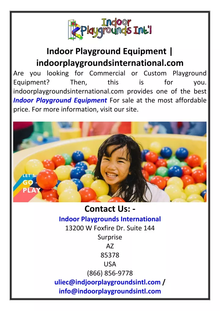 indoor playground equipment