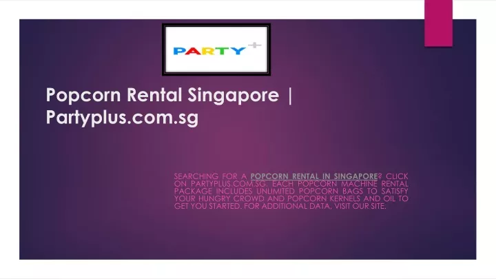 popcorn rental singapore partyplus com sg