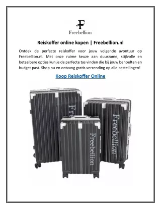 Reiskoffer online kopen  Freebellion.nl