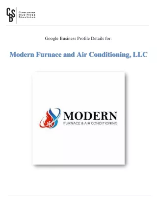 Modern Furnace and Air Conditioning, LLC