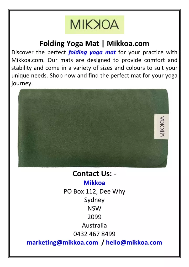 folding yoga mat mikkoa com discover the perfect