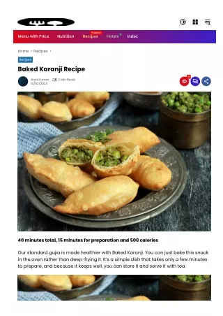 Baked Karanji Recipe