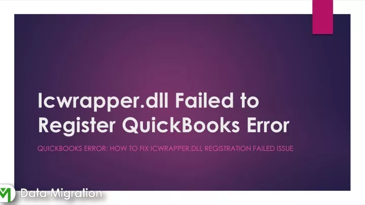 icwrapper dll failed to register quickbooks error