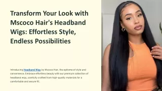 Transform Your Look with Mscoco Hair's Headband Wigs Effortless Style, Endless Possibilities