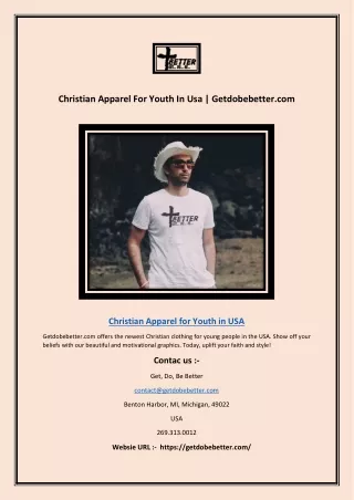 Christian Apparel for Youth in USA