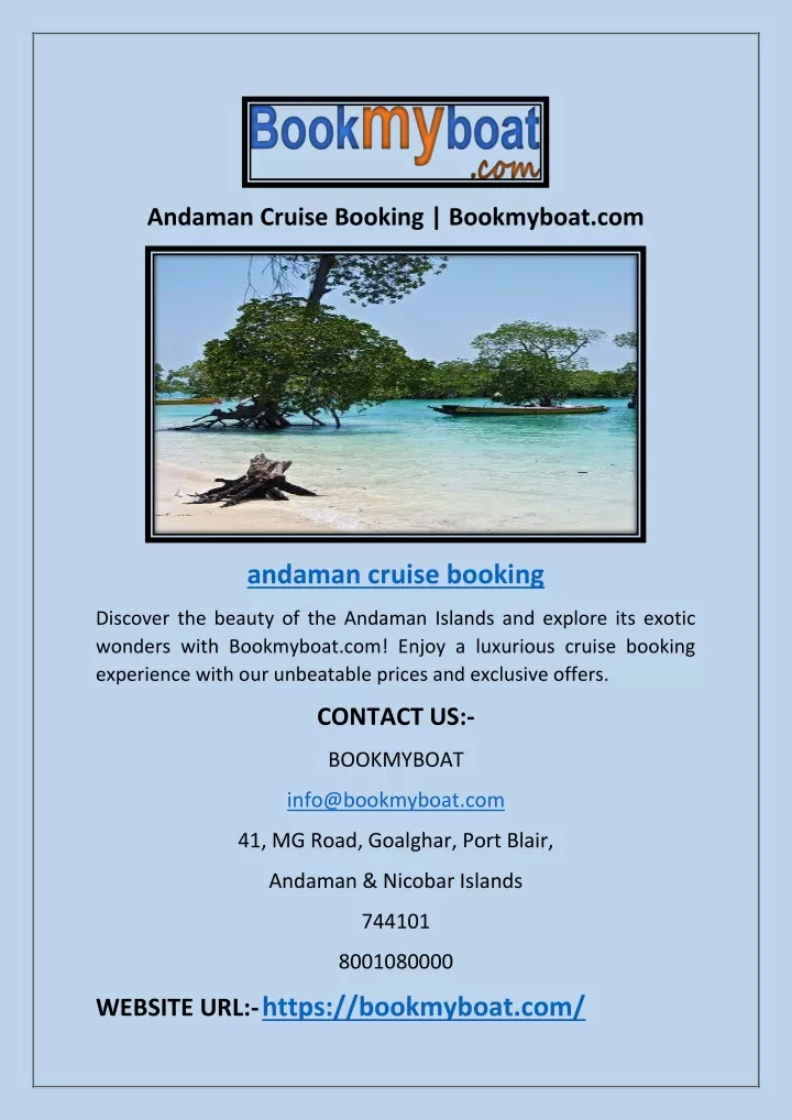 andaman cruise booking bookmyboat com