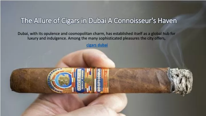 the allure of cigars in dubai a connoisseur s haven