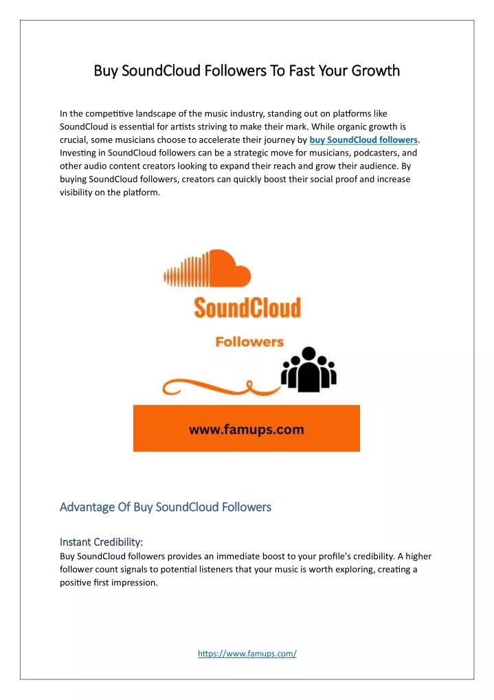 buy soundcloud followers to fast your growth