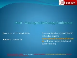 Next - Gen Digital Pathology Conference-21st-22nd March 2024 (London)