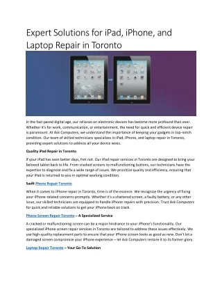 Expert Solutions for iPad
