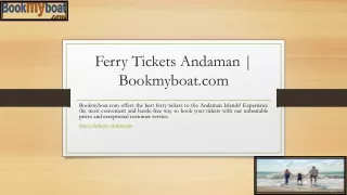 Neil To Port Blair Ferry | Bookmyboat.com