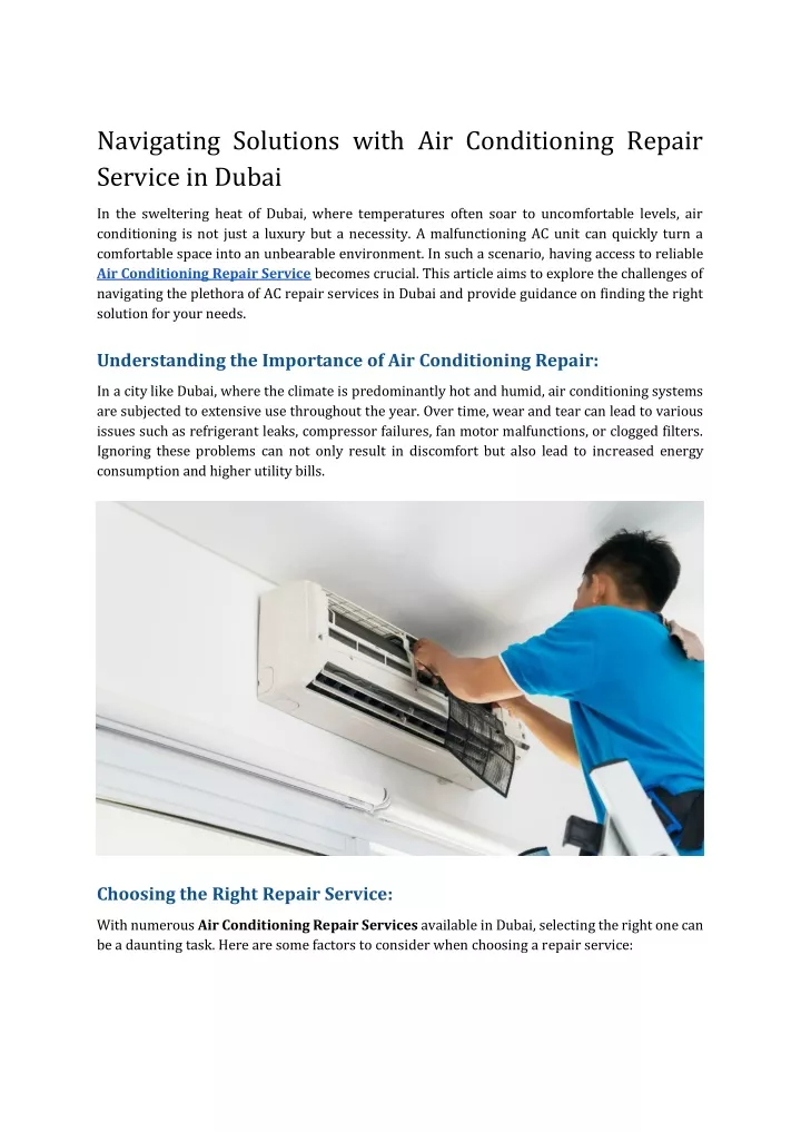 navigating solutions with air conditioning repair