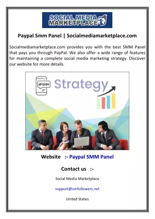 Paypal Smm Panel  Socialmediamarketplace.com