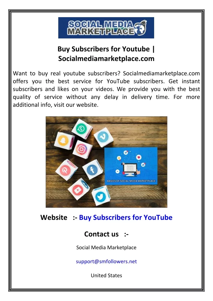 buy subscribers for youtube