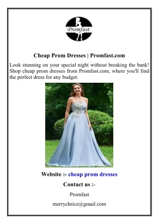 Cheap Prom Dresses  Promfast.com