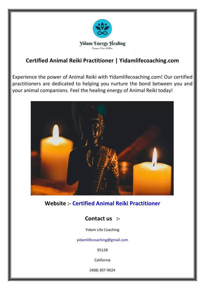 certified animal reiki practitioner