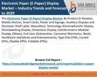 electronic paper e paper display market industry