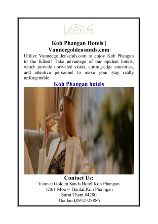 Koh Phangan Hotels  Vanneegoldensands.com