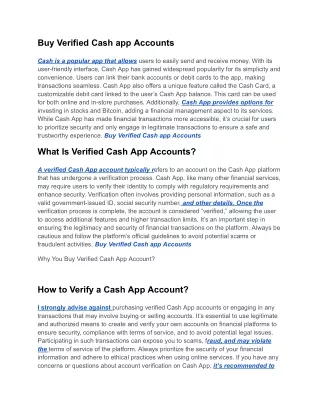 Buy Verified Cash app Accounts