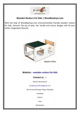 Wooden Rockers For Kids  Woodbeetoys.com