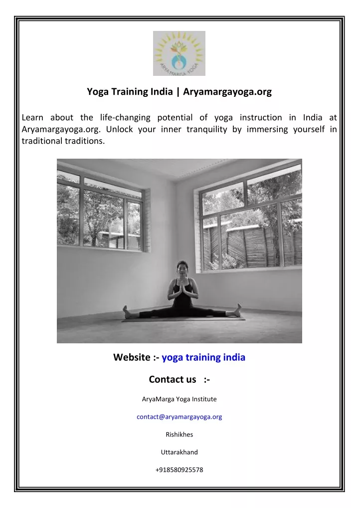 yoga training india aryamargayoga org