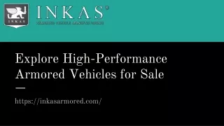 Explore High-Performance Armored Vehicles for Sale