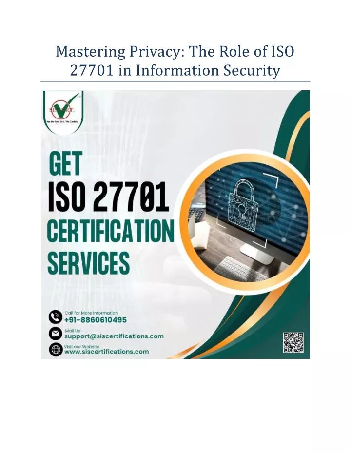 mastering privacy the role of iso 27701