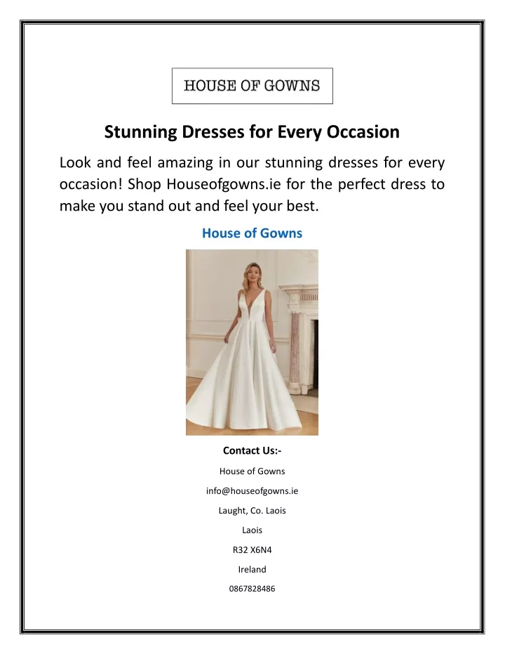 stunning dresses for every occasion