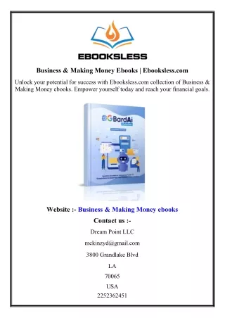 Business & Making Money Ebooks  Ebooksless.com