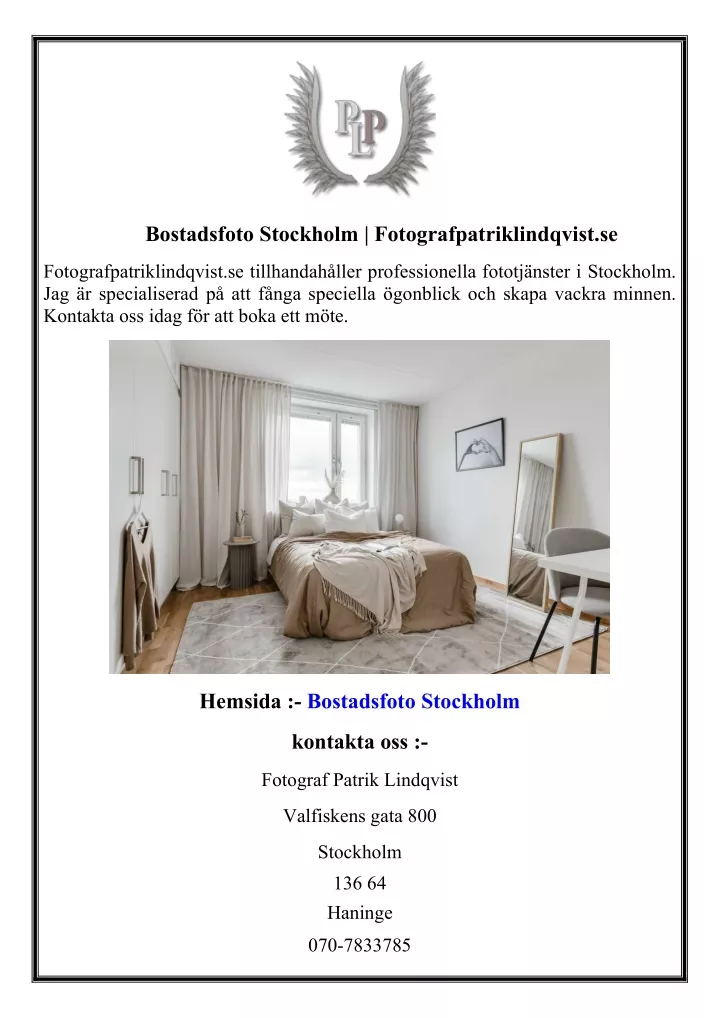 bostadsfoto stockholm fotografpatriklindqvist se