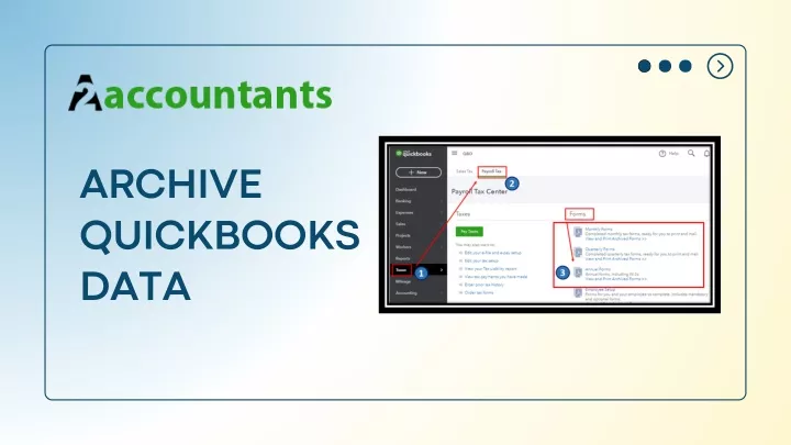 archive quickbooks data