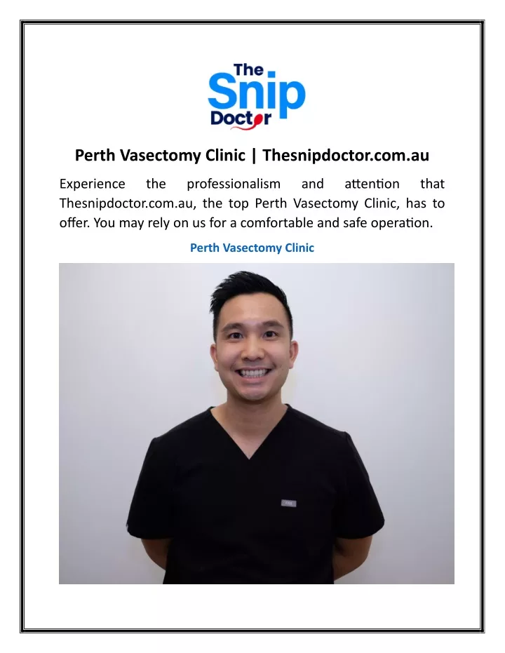 perth vasectomy clinic thesnipdoctor com au