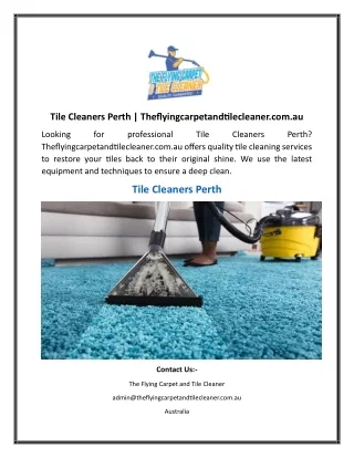 Tile Cleaners Perth Theflyingcarpetandtilecleaner.com