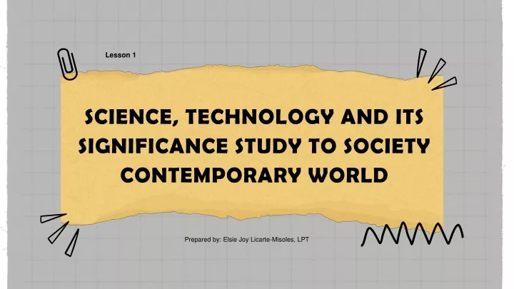 science technology and its significance study to society contemporary world