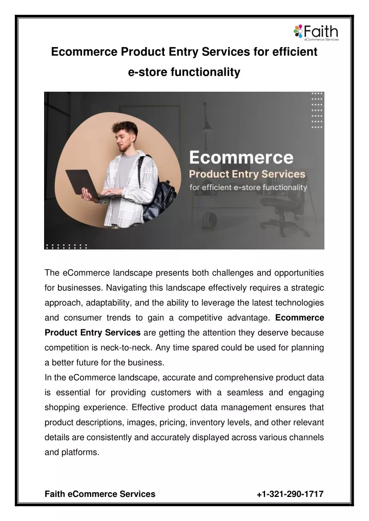 ecommerce product entry services for efficient