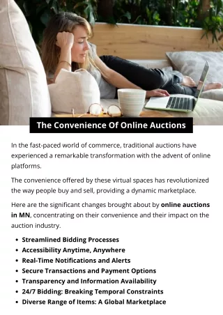 The Convenience Of Online Auctions