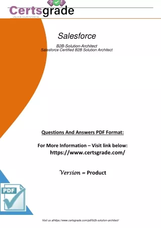 Achieve Excellence with B2B-Solution-Architect Conquer the Salesforce Certified B2B Solution Architect Exam and Propel Y