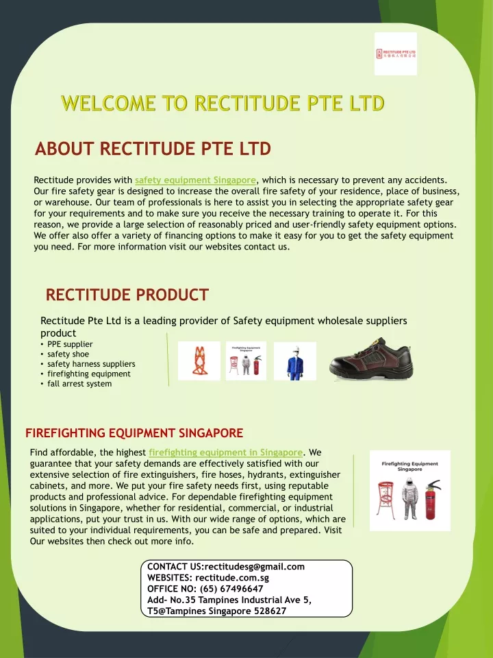 welcome to rectitude pte ltd